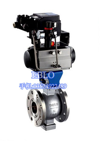 上海依博羅VQ640F氣動法蘭式V型球閥